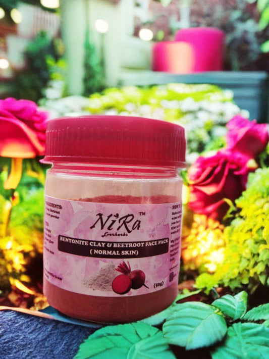 Bentonite Clay and Beetroot Face Pack, Normal skin (50g)